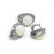 Комплект кольцо и серьги с белым агатом КК0247а-1313