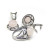 Комплект кольцо и серьги с розовым кварцем КС3102-1412
