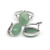 Комплект кольцо и серьги с зеленым авантюрином КС0148-1319