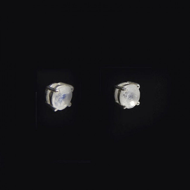 Серьги-пусеты с адуляром (природным лунным камнем) Д5718