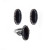 Комплект кольцо и серьги с черным агатом КК0209-1107