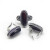 Комплект кольцо и серьги с черным агатом КК0209-1107