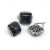 Комплект кольцо и серьги с черным агатом КК0232-1059